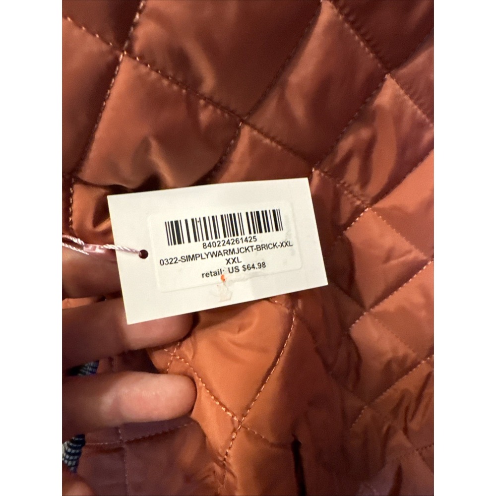 2xl Pink Puffer Jacket  Simply Southern Zipper Women's New With Tag - Picture 6 of 6